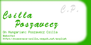 csilla poszavecz business card